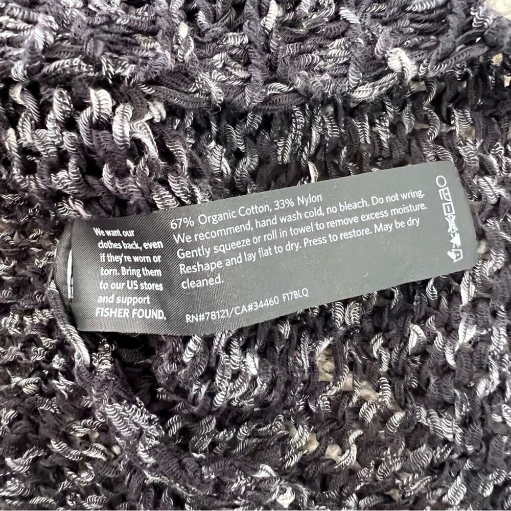 Eileen Fisher Ribbon Yarn Black Short Sleeve‎ Sweater - Picture 12 of 14